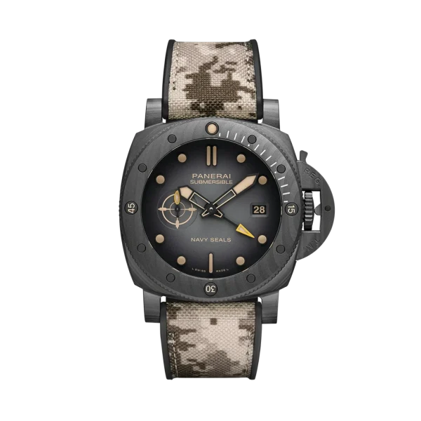 PAM01513 Submersible QuarantaQuattro GMT Navy SEALs Carbotech