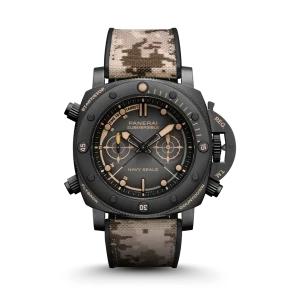 PAM01521 Submersible Chrono Navy SEALs Titanio