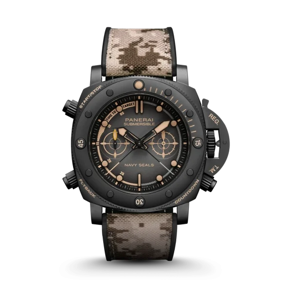 PAM01521 Submersible Chrono Navy SEALs Titanio